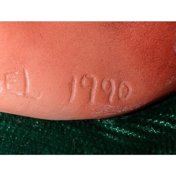 1990 A.N. Allyson Nagel Santa Head Christmas Tree Ornament Artisan Vintage - Picture 7 of 8